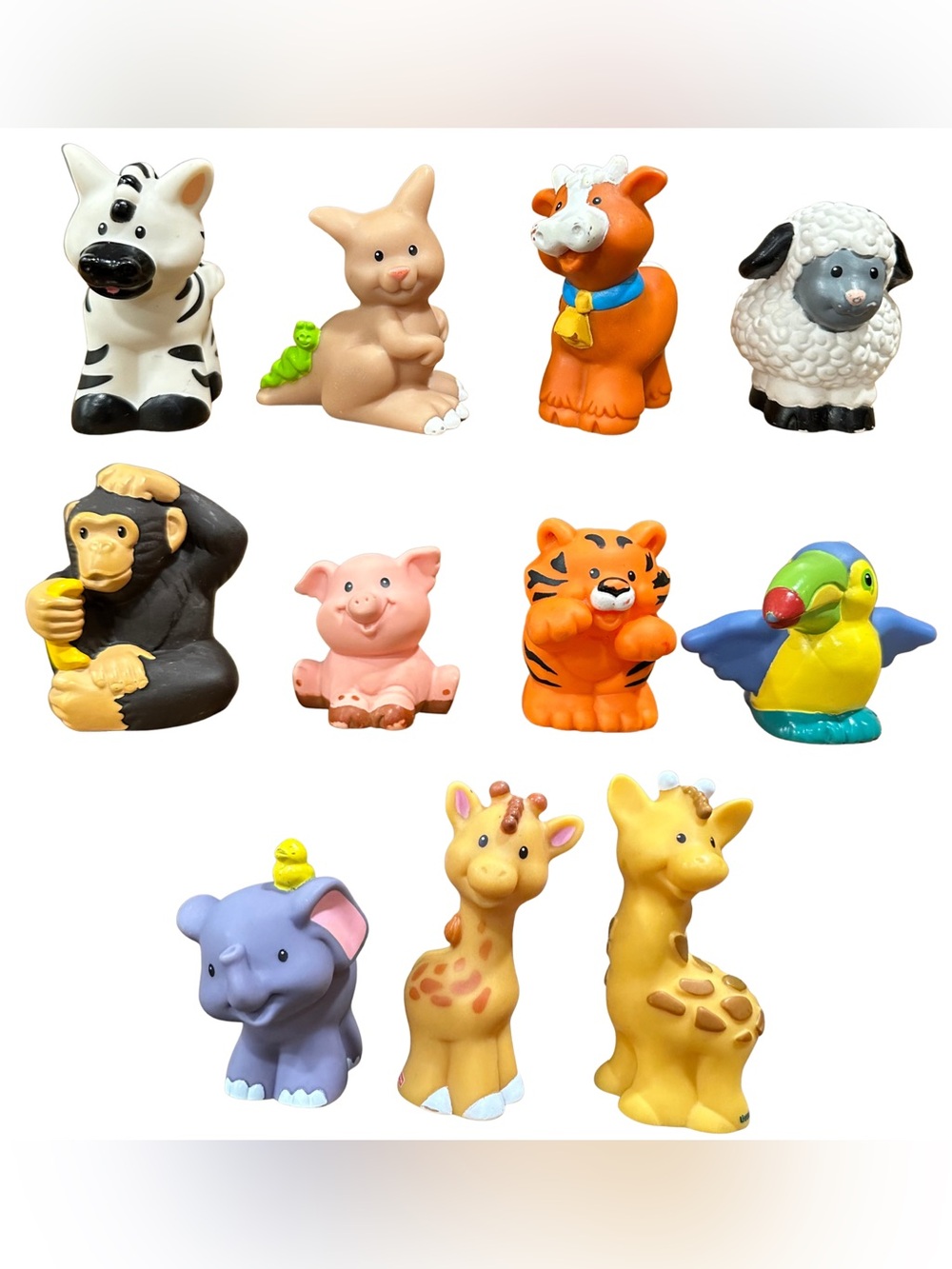 Fisher Price Little People Animals Farm & Zoo Vintage Lot of 11